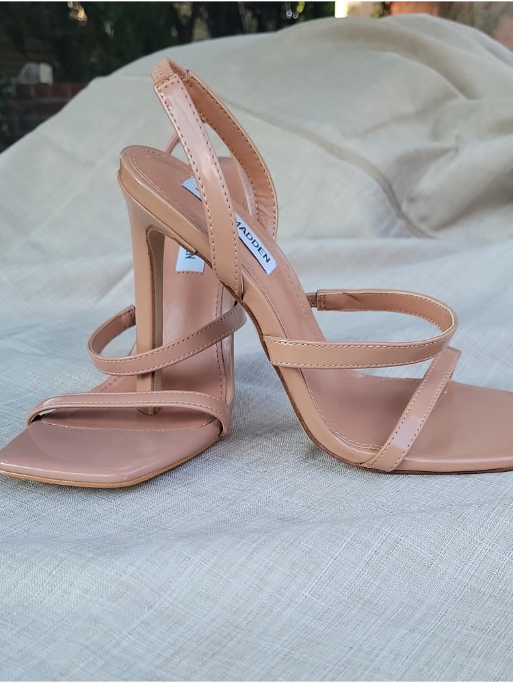 Steve Madden Blush Strappy Slingback High Heels